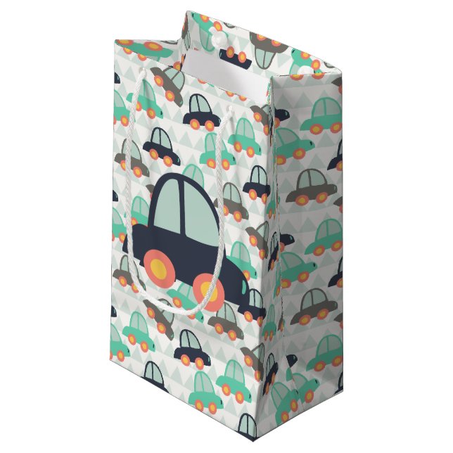 Cars and More Cars Small Gift Bag (Front Angled)