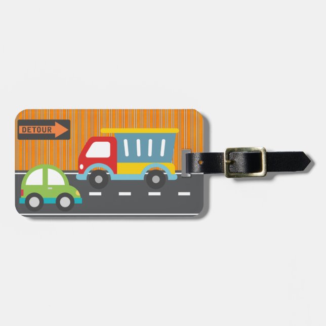 cars and trucks luggage tag(personalize) tag (Front Horizontal)