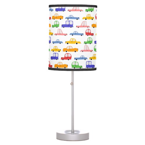 Cars and Trucks Primary Colors Table Lamp