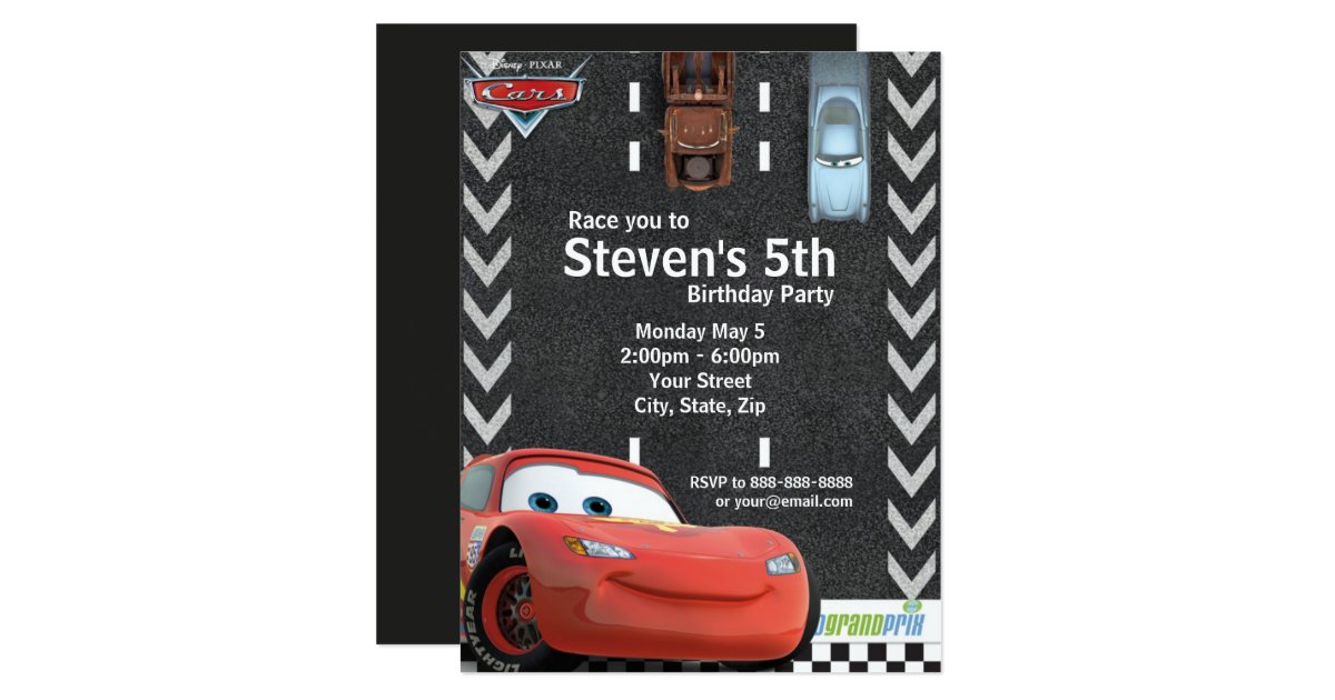 Cars Birthday Invitation | Zazzle.com