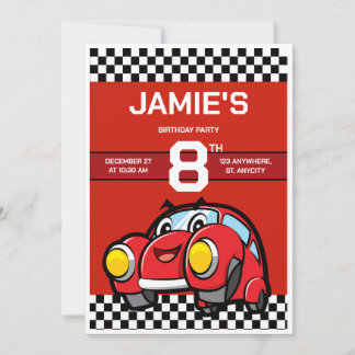 cars birthday invitation