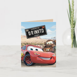 Cars Birthday Invitation