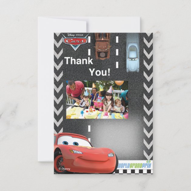 disney cars thank you cards