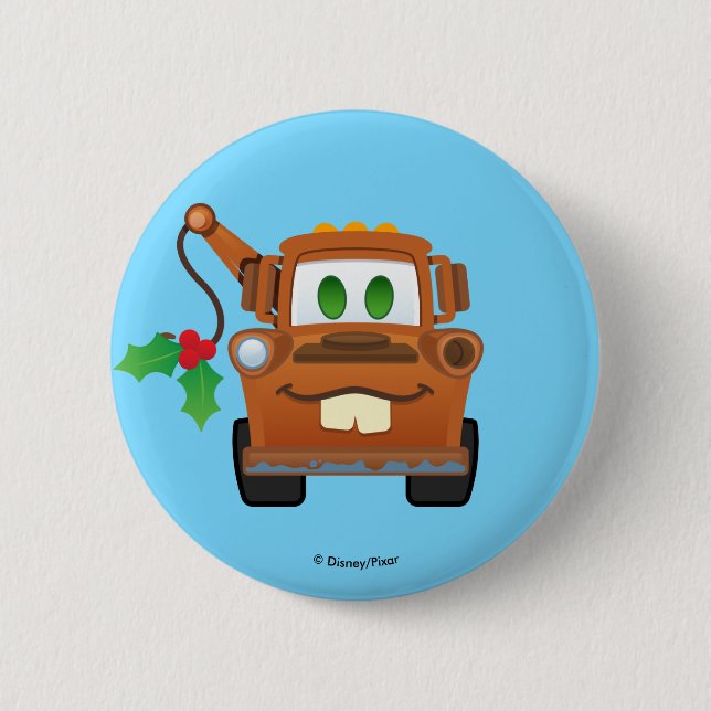 Cars Christmas | Mater Tow Truck Button (Front)