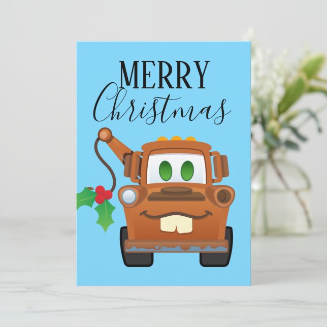 Cars Christmas | Mater Tow Truck Card (Standing Front)