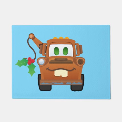 Cars Christmas  Mater Tow Truck Doormat