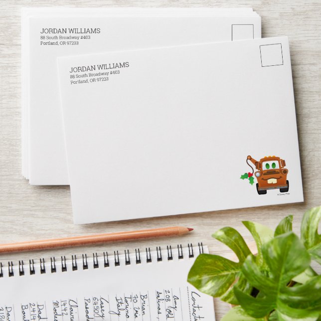 Cars Christmas | Mater Tow Truck Envelope (Stacked)