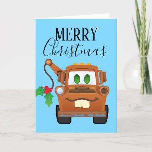 Cars Christmas  Mater Tow Truck Holiday Card