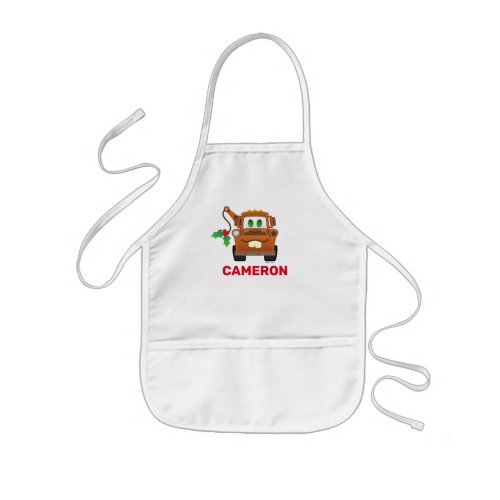 Cars Christmas  Mater Tow Truck Kids Apron
