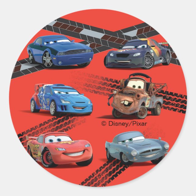Cars Classic Round Sticker (Front)