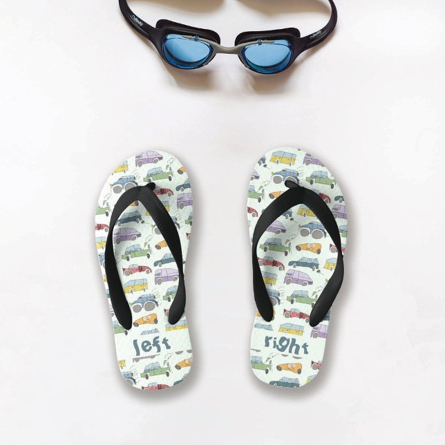 Cars Doodle Kid's Flip Flops (Creator Uploaded)