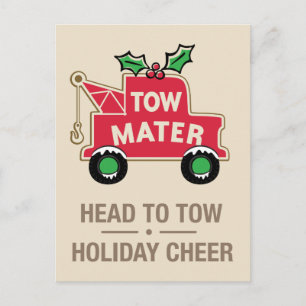 Cars Head To Tow Holiday Cheer Postcard