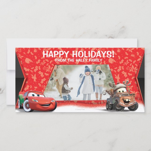 Cars Holiday Photo Card (Front)