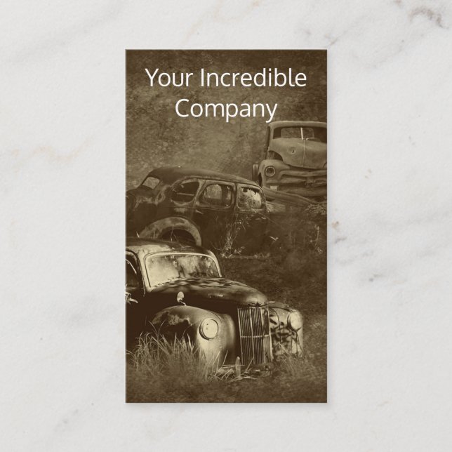 cars in the jungle business card (Front)