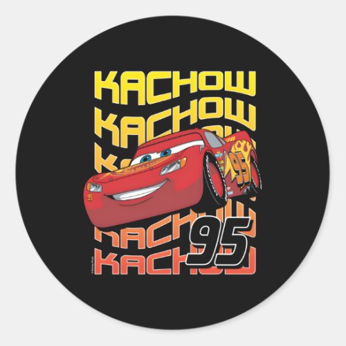 Cars Kachow 95 Classic Round Sticker