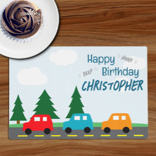 Cars Kids Boy Birthday Placemat