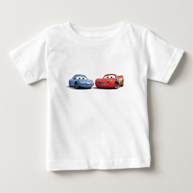 Cars Lighting McQueen and Sally Disney Baby T-Shirt (Front)