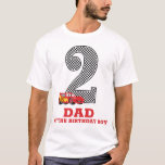 Cars - Lightning McQueen 2nd Birthday - Dad T-Shirt<br><div class="desc">This super cute 2nd Birthday shirt features Lightning McQueen from Cars and the text "Dad of the Birthday Boy".</div>