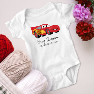 Cars - Lightning McQueen Announcement Date Baby Bodysuit