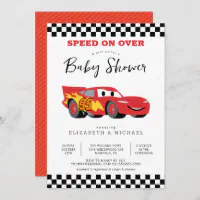 Disney Cars Invitation Chalkboard Lightning Mcqueen Birthday 