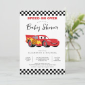 Cars Lightning McQueen Baby Shower Invitation (Standing Front)