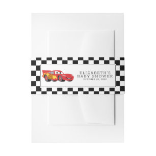 Cars Lightning McQueen Baby Shower Invitation Belly Band