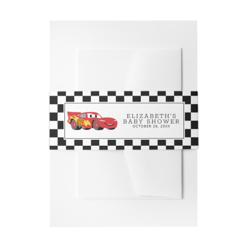 Cars Lightning McQueen  Baby Shower Invitation Belly Band