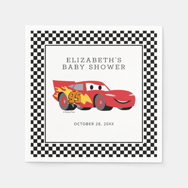 Cars Lightning McQueen  Baby Shower Napkins (Front)