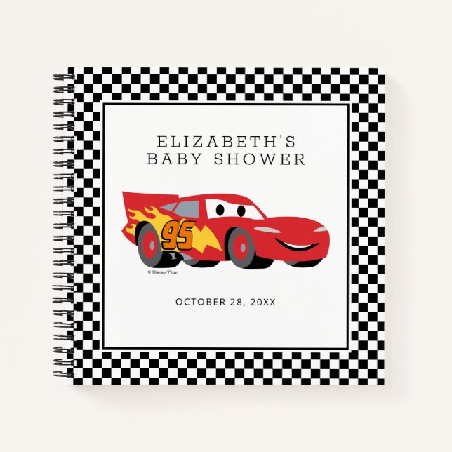 Cars Lightning McQueen  Baby Shower Notebook (Front)