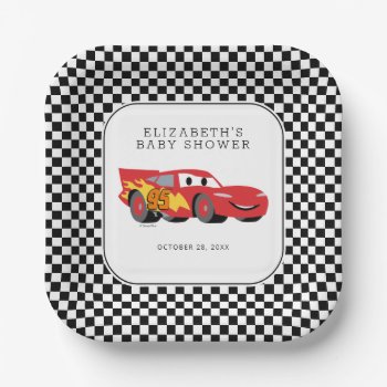 Cars Lightning Mcqueen Baby Shower Paper Plates by DisneyPixarCars at Zazzle