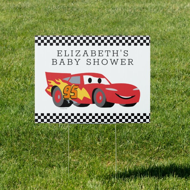 Cars - Lightning McQueen Baby Shower Sign (Insitu)