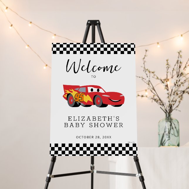Cars Lightning McQueen Baby Shower Welcome Foam Board (In Situ (Stand))