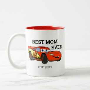 Cars Lightning McQueen Best Mom Ever Two-Tone Coffee Mug