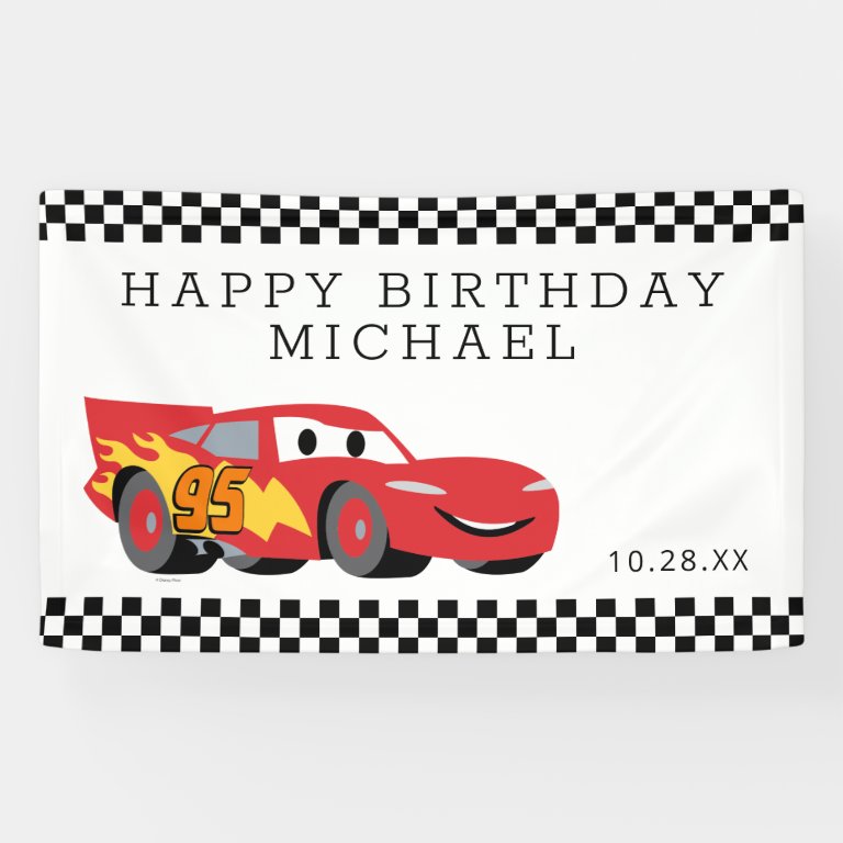 Cars - Lightning McQueen Birthday Banner