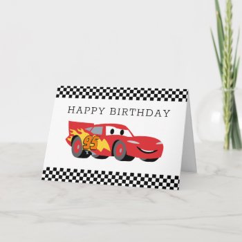 Cars Lightning Mcqueen Birthday  Card by DisneyPixarCars at Zazzle