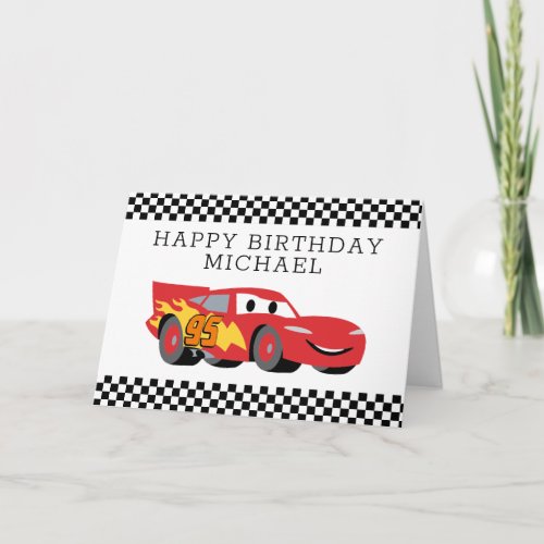 Cars Lightning McQueen Birthday  Card