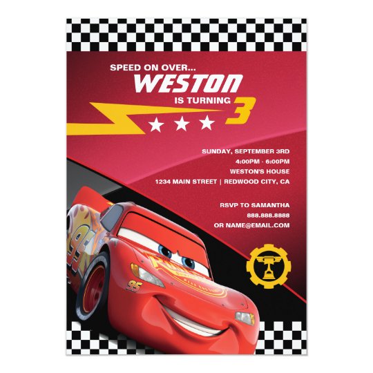 Free Lightning Mcqueen Birthday Invitations 5