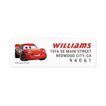 Cars Lightning Mcqueen Birthday Label by DisneyPixarCars at Zazzle