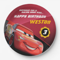 Cars Lightning McQueen | Birthday Paper Plate
