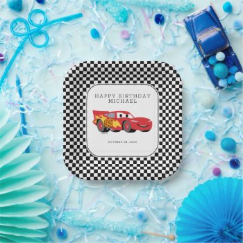 Cars Lightning Mcqueen Birthday Paper Plates by DisneyPixarCars at Zazzle