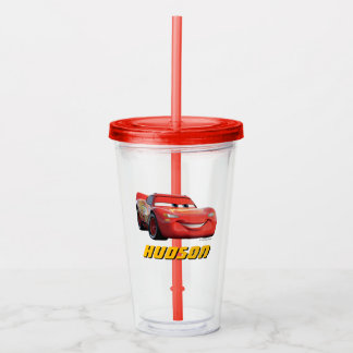 Cars Lightning McQueen Birthday Party Favor Acrylic Tumbler
