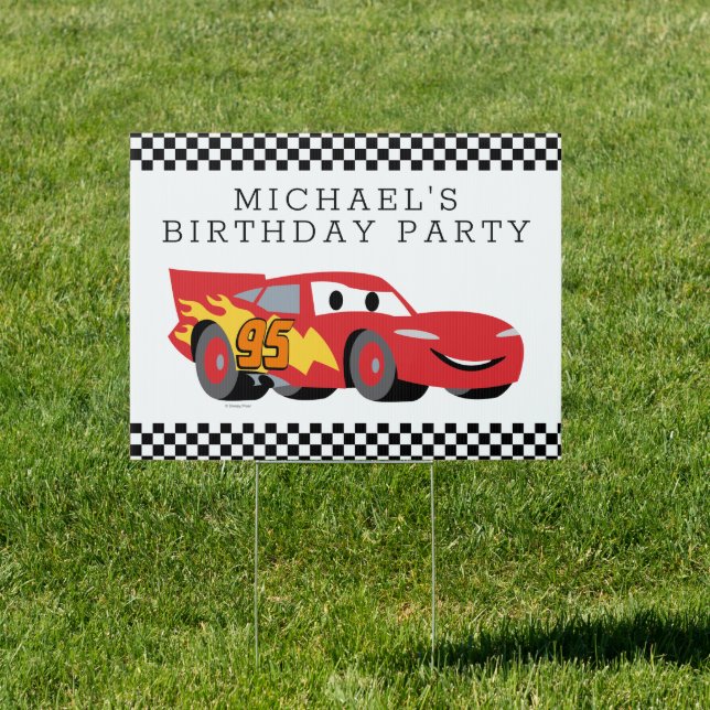 Cars - Lightning McQueen Birthday Sign (Insitu)