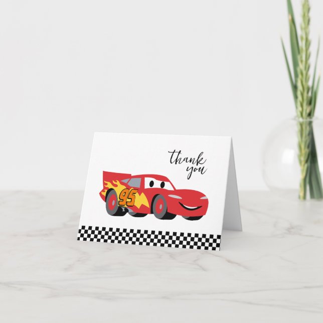 Cars - Lightning McQueen Birthday Thank You (Front)