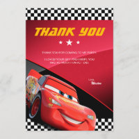 Cars Lightning McQueen | Birthday Thank You