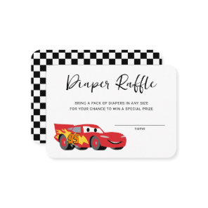 Cars Lightning McQueen Diaper Raffle Insert Card