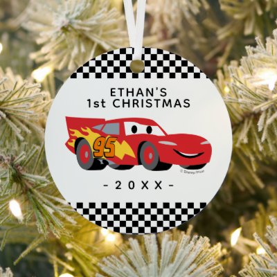 Cars Lightning McQueen | First Christmas Metal Ornament