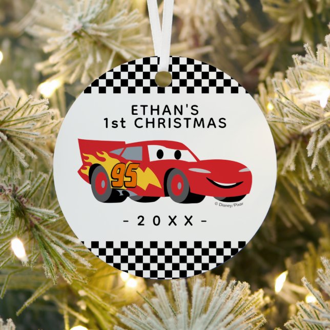 Cars Lightning McQueen | First Christmas Metal Ornament (Insitu)