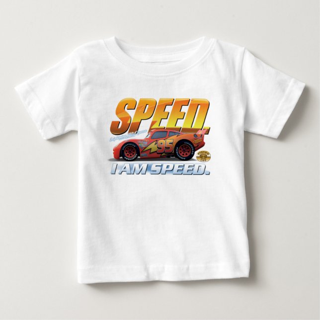 Cars' Lightning McQueen "I Am Speed" Disney Baby T-Shirt (Front)