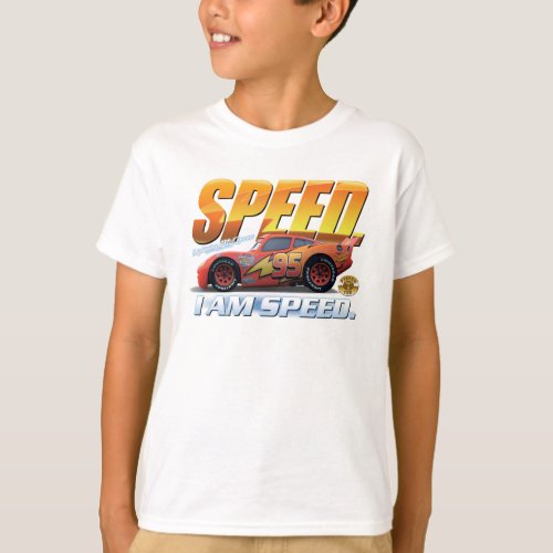 Cars Lightning McQueen I Am Speed Disney T_Shirt