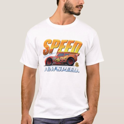 Cars Lightning McQueen I Am Speed Disney T_Shirt